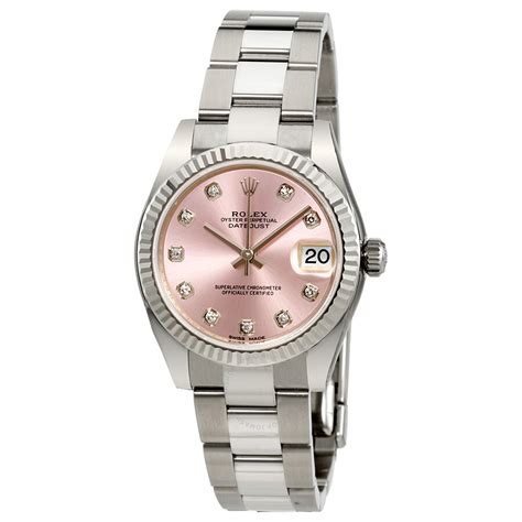 women's rolex oyster perpetual lady datejust watch|rolex 34 datejust pink face.